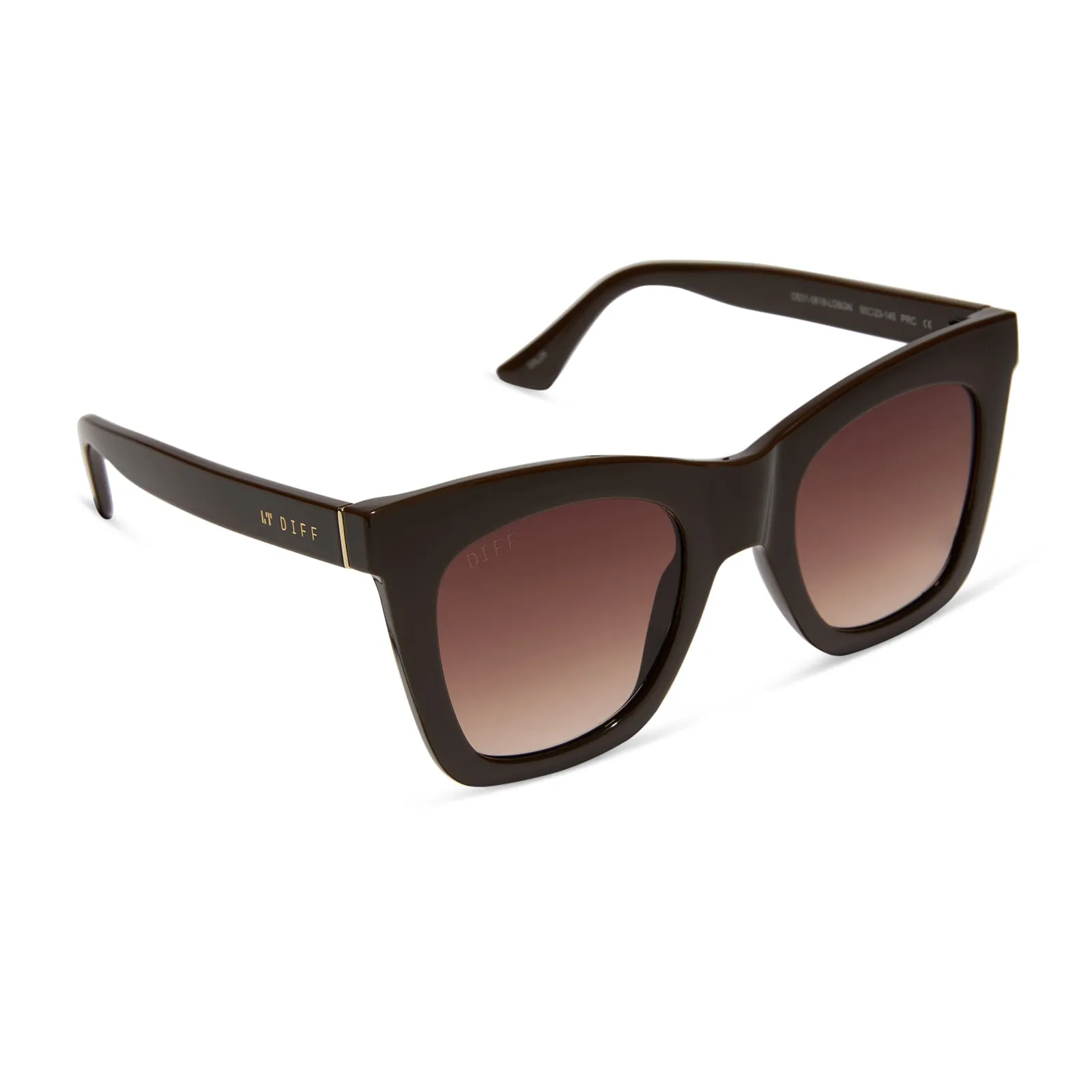 TALIA - MAHOGANY + BROWN GRADIENT SUNGLASSES sold by Diff Eyewear product image thumbnail 2