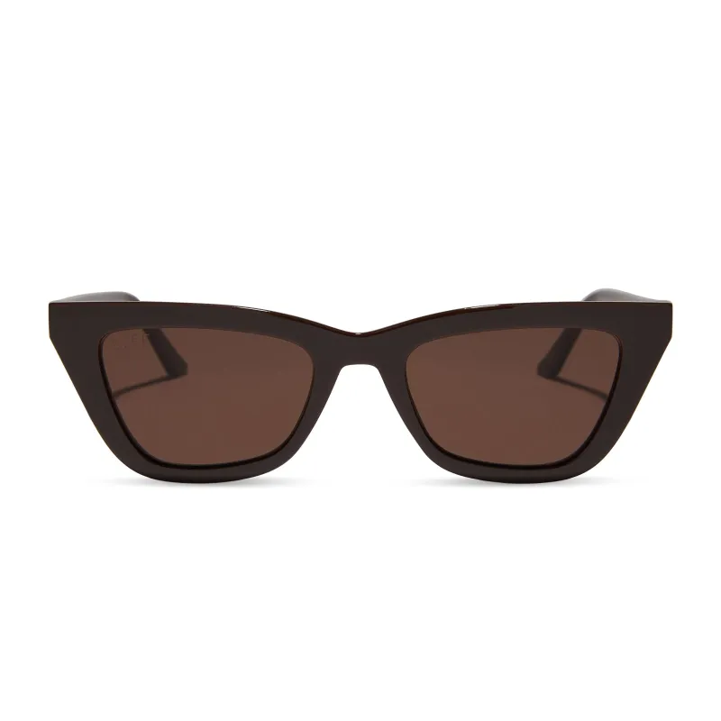 NOELLE - MAHOGANY + BROWN SUNGLASSES sold by Diff Eyewear