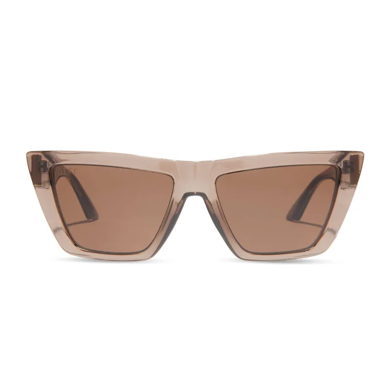 WINONA - MILKY TAN + BROWN SUNGLASSES sold by Diff Eyewear