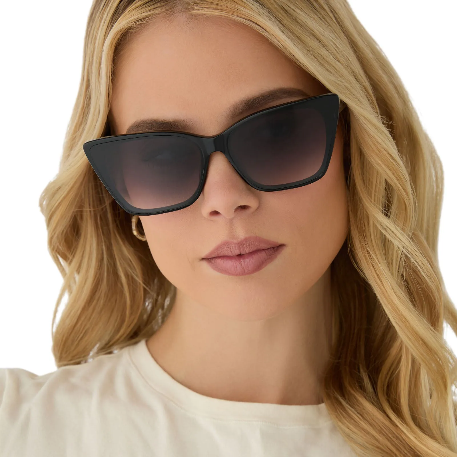 ALINA - BLACK + GREY GRADIENT SUNGLASSES sold by Diff Eyewear product image thumbnail 5