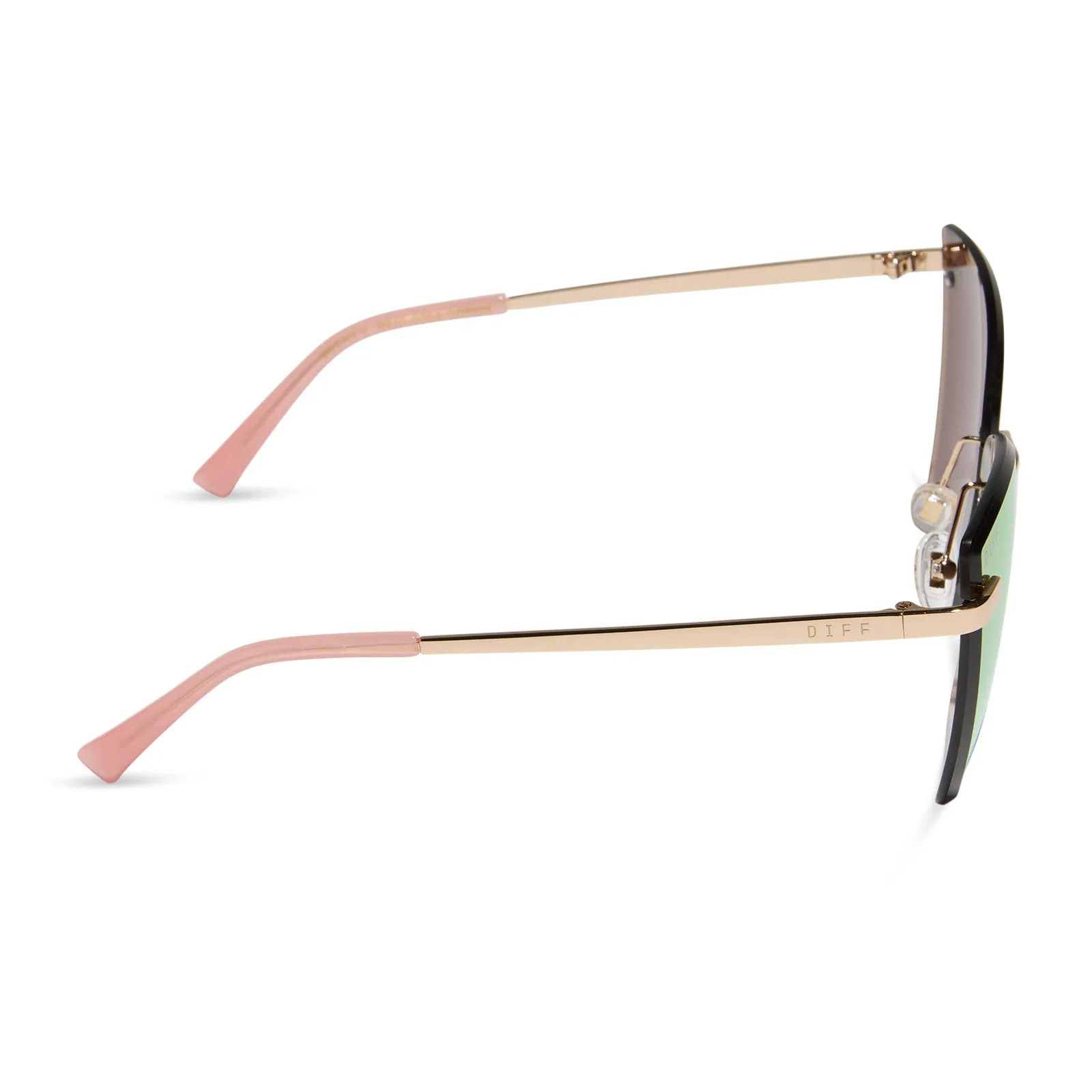 BECKY V - GOLD + PEACH MIRROR SUNGLASSES sold by Diff Eyewear product image thumbnail 3