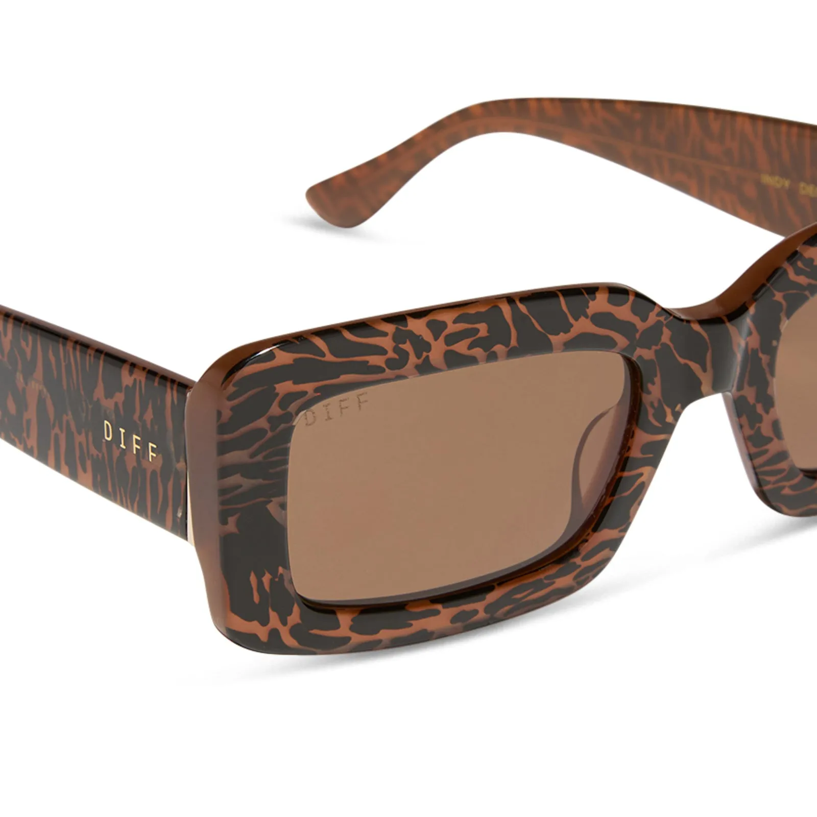 INDY - ANIMAL + BROWN SUNGLASSES sold by Diff Eyewear product image thumbnail 4