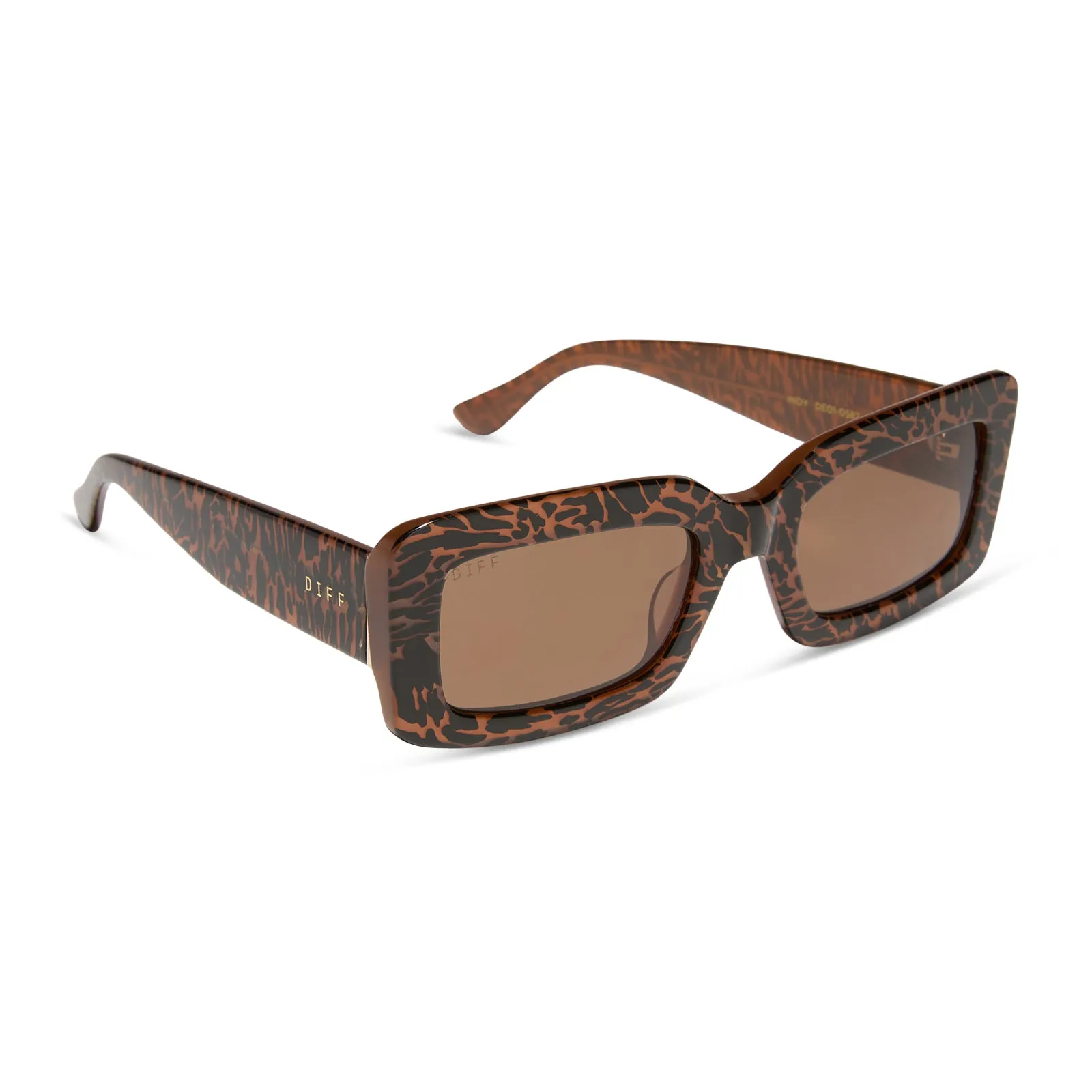 INDY - ANIMAL + BROWN SUNGLASSES sold by Diff Eyewear product image thumbnail 2