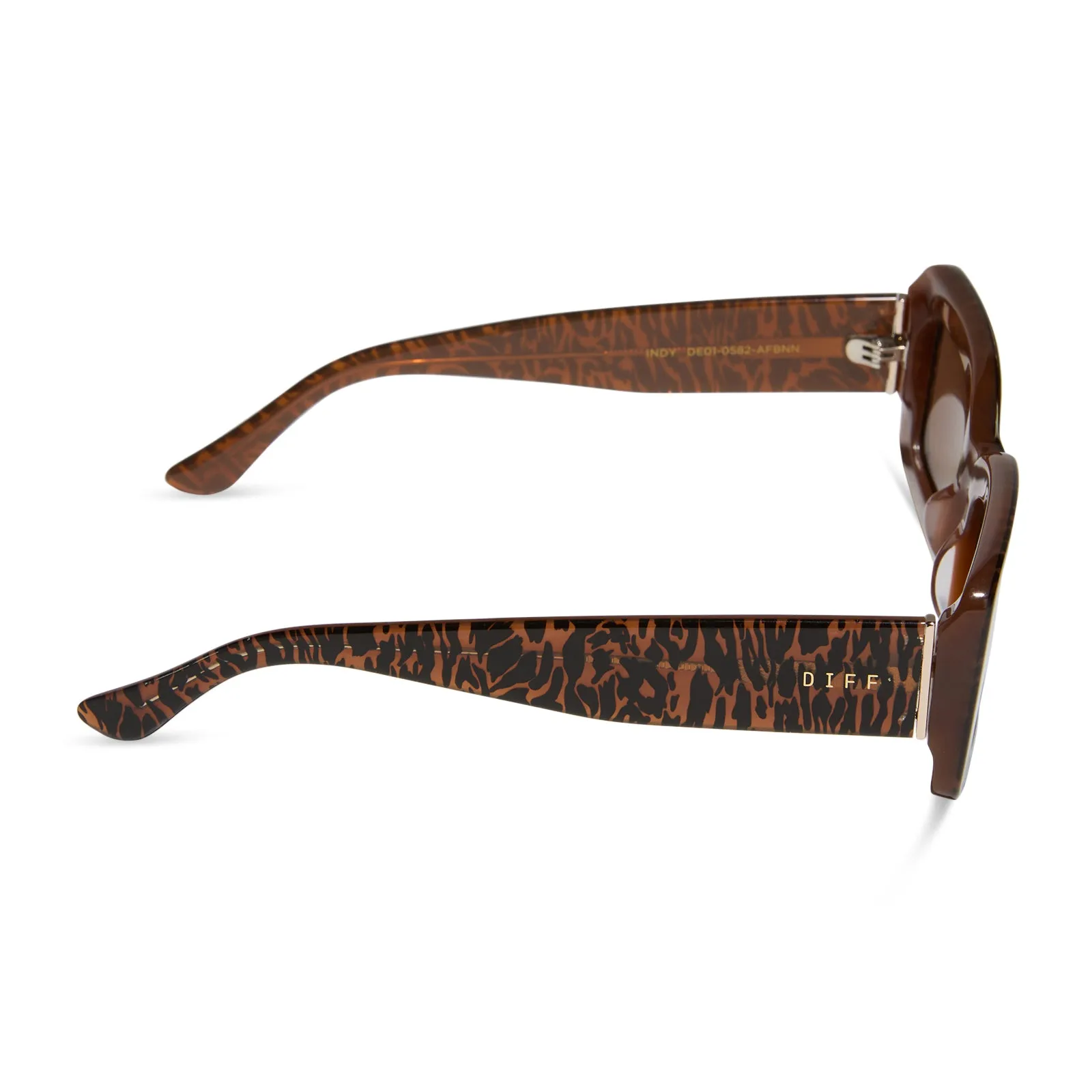 INDY - ANIMAL + BROWN SUNGLASSES sold by Diff Eyewear product image thumbnail 3