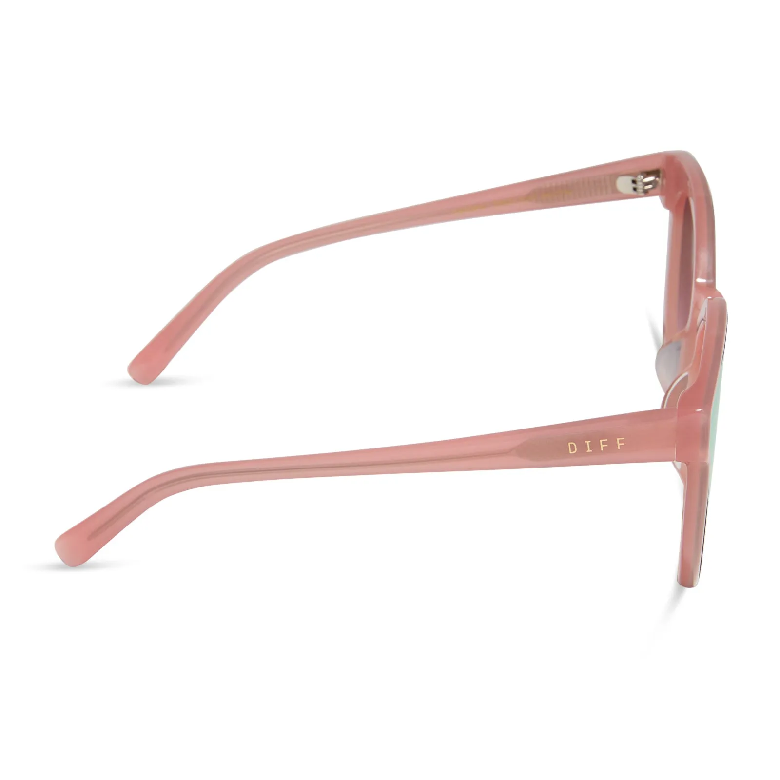 GEMMA - PEACH + COOL MATCHA GRADIENT MIRROR SUNGLASSES sold by Diff Eyewear product image thumbnail 3
