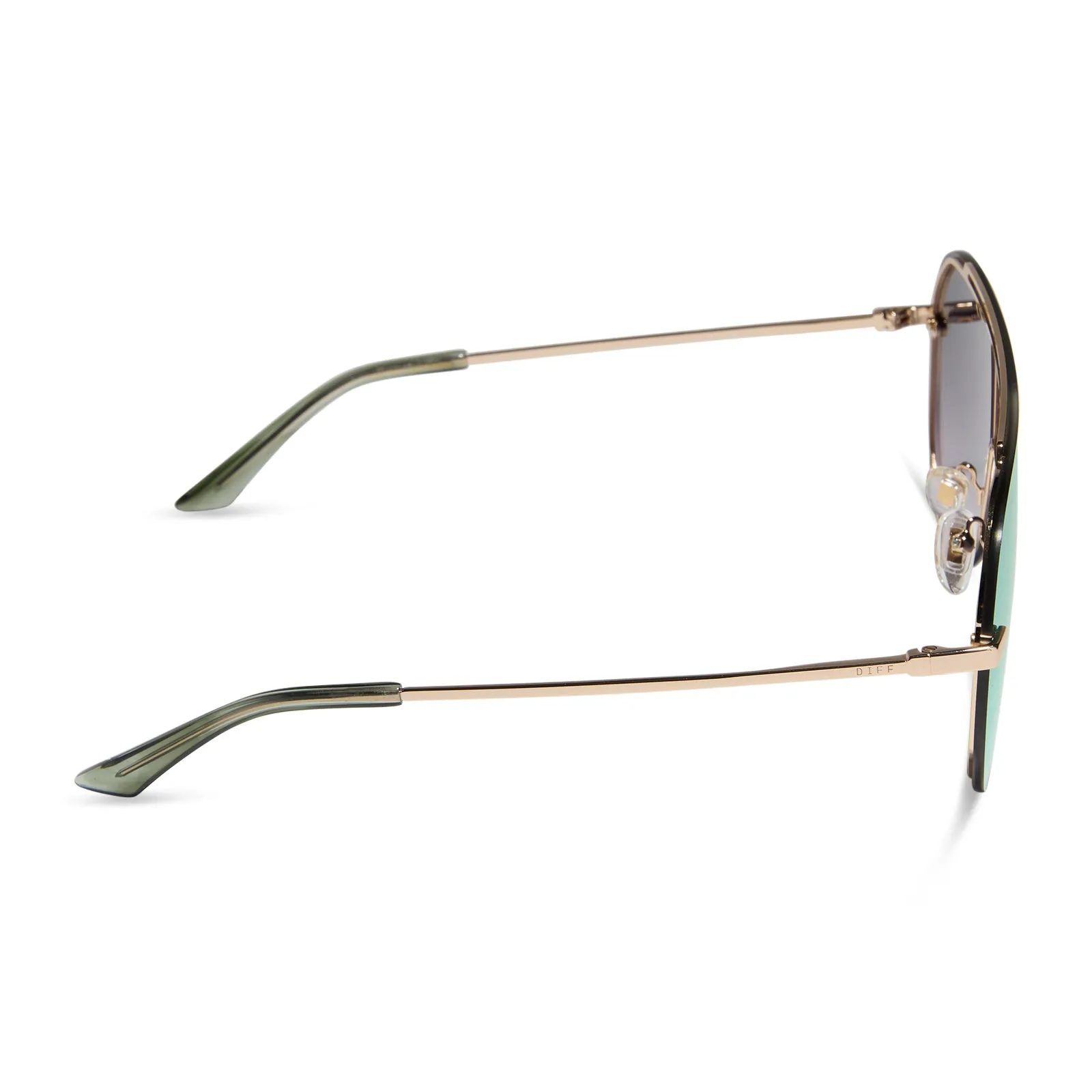 IMANI - GOLD + COOL MATCHA MIRROR SUNGLASSES sold by Diff Eyewear product image thumbnail 3