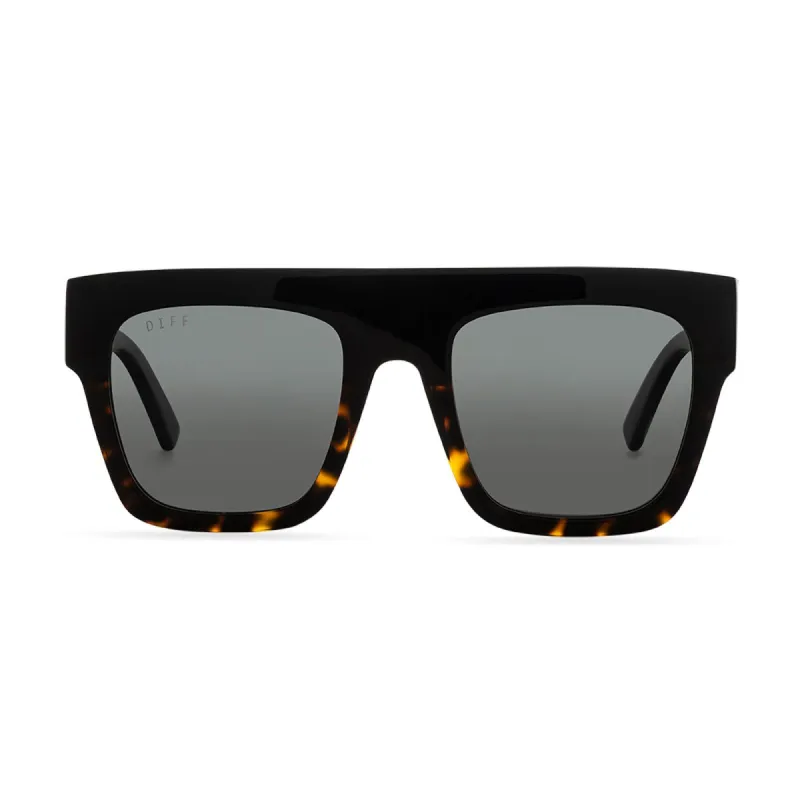 KYLEN - BLACK TORTOISE + GREY SUNGLASSES sold by Diff Eyewear