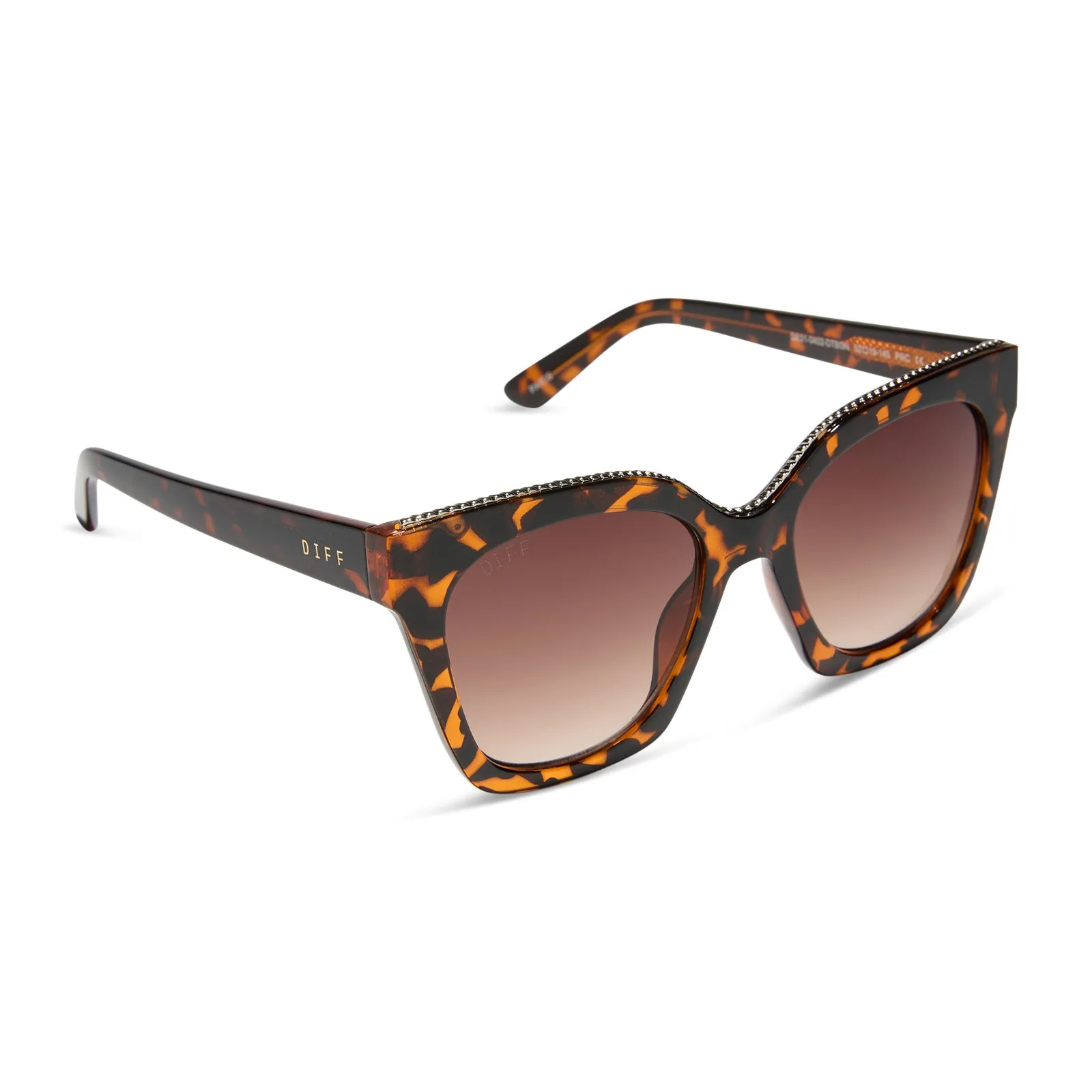 PARIS - DARK TORTOISE + BROWN GRADIENT SUNGLASSES sold by Diff Eyewear product image thumbnail 2