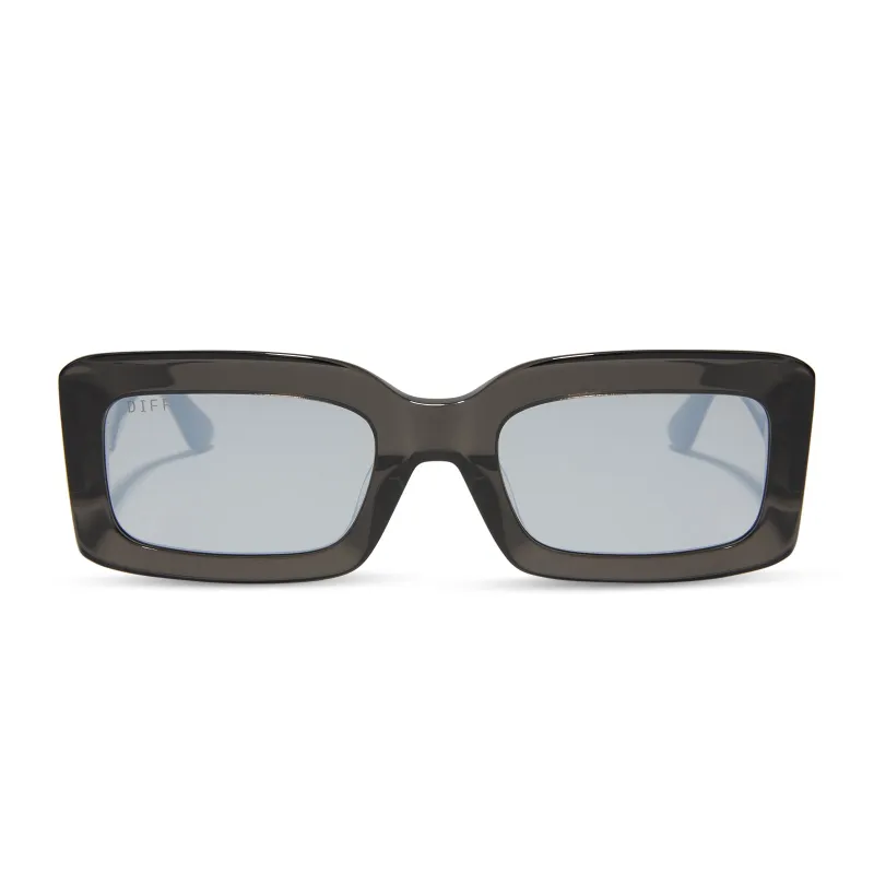 INDY - SMOKE CRYSTAL + GREY MIRROR + POLARIZED SUNGLASSES sold by Diff Eyewear
