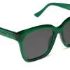 MEREDITH - PALM GREEN CRYSTAL + GREY SUNGLASSES sold by Diff Eyewear