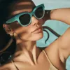 EVA - PARADISO + GREY GRADIENT + POLARIZED SUNGLASSES sold by Diff Eyewear