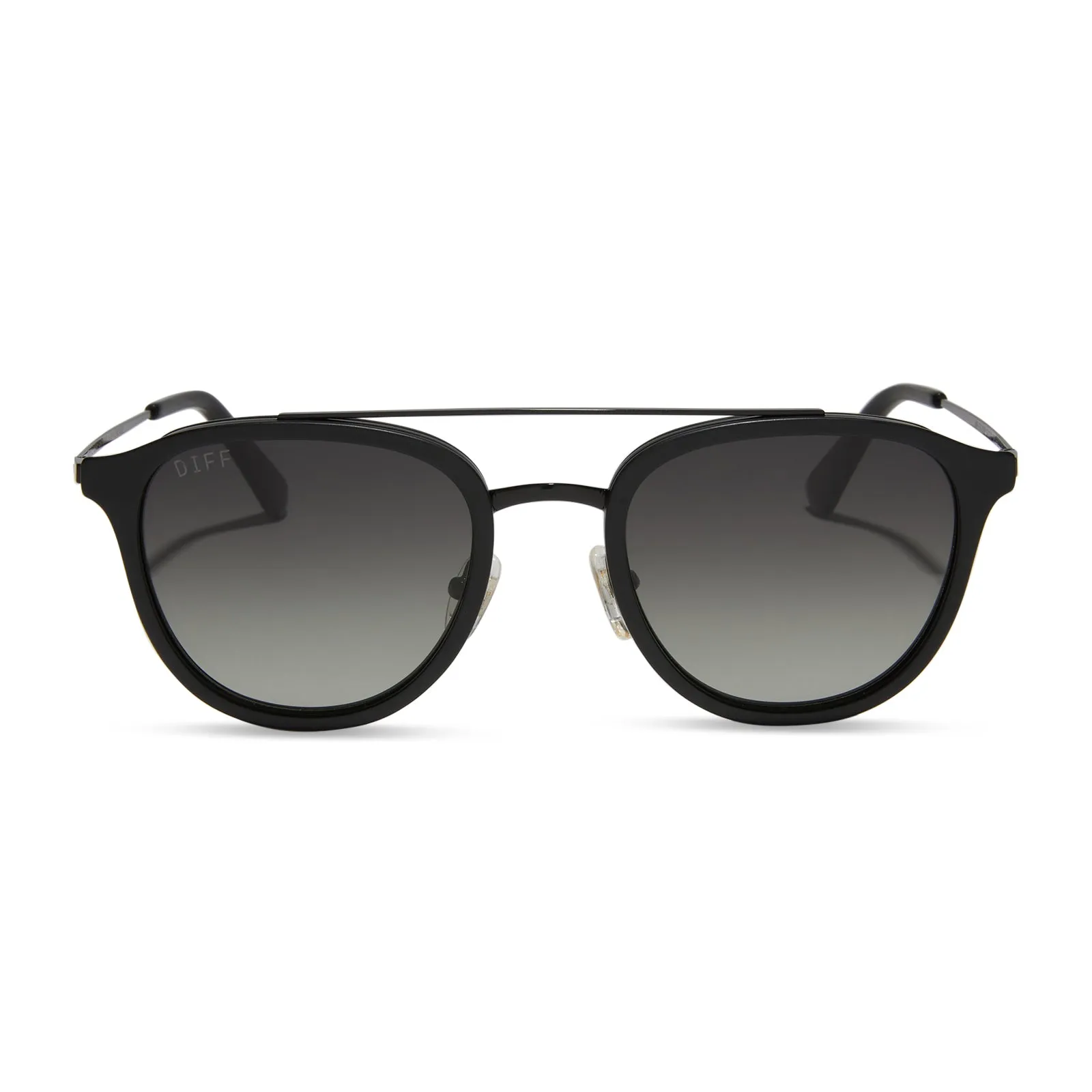 CAMDEN - MATTE BLACK + GREY GRADIENT POLARIZED SUNGLASSES sold by Diff Eyewear