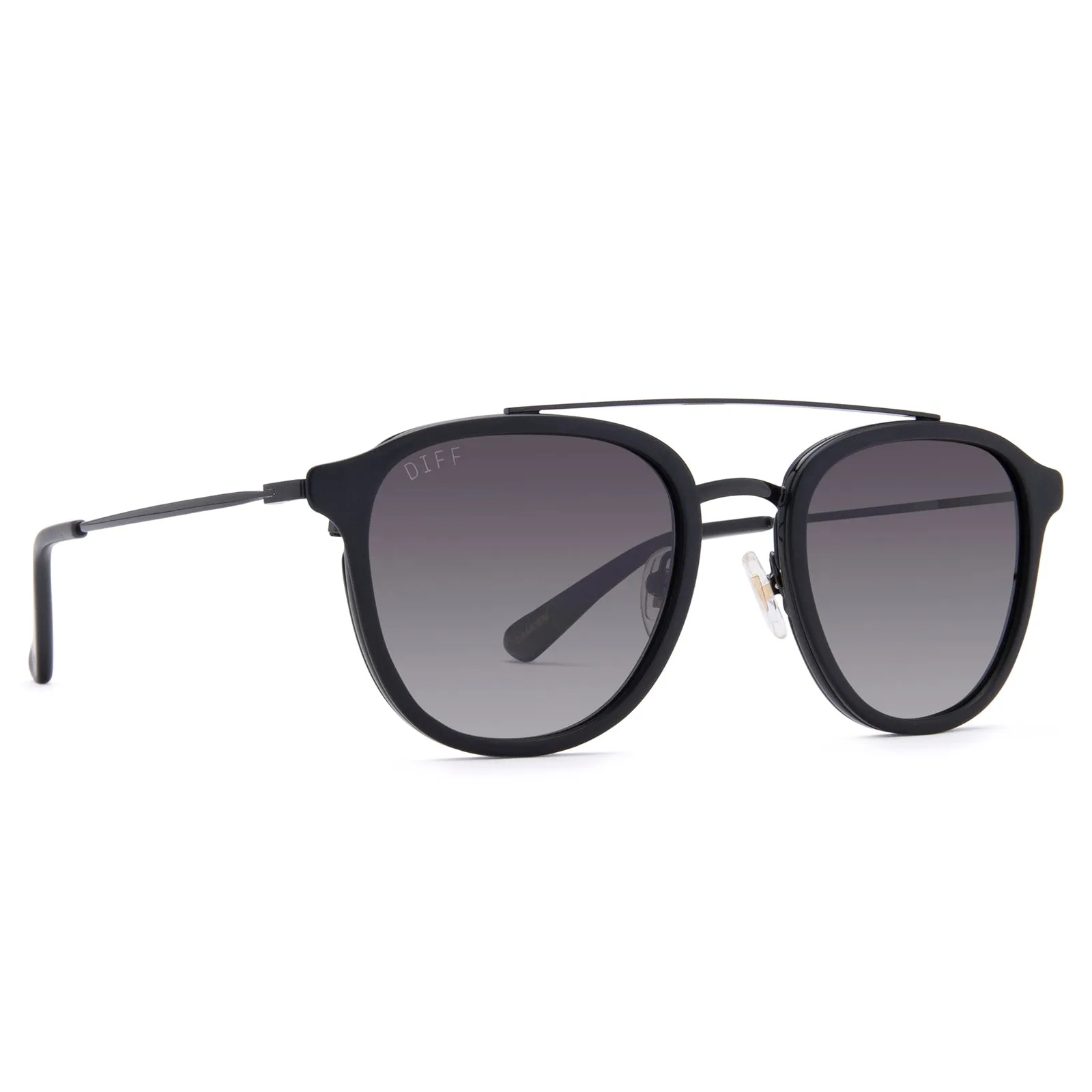 CAMDEN - MATTE BLACK + GREY GRADIENT POLARIZED SUNGLASSES sold by Diff Eyewear product image thumbnail 2