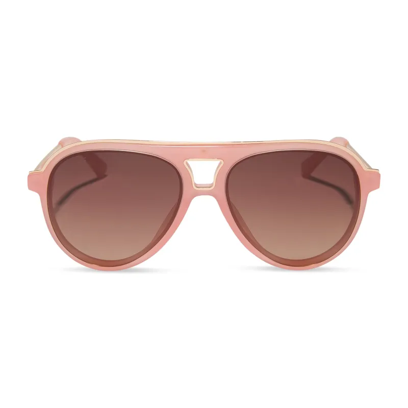TOSCA III - PEACH + BROWN GRADIENT SUNGLASSES sold by Diff Eyewear