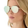 LENOX XS - BRUSHED CHAMPAGNE + COOL MATCHA MIRROR + POLARIZED SUNGLASSES sold by Diff Eyewear