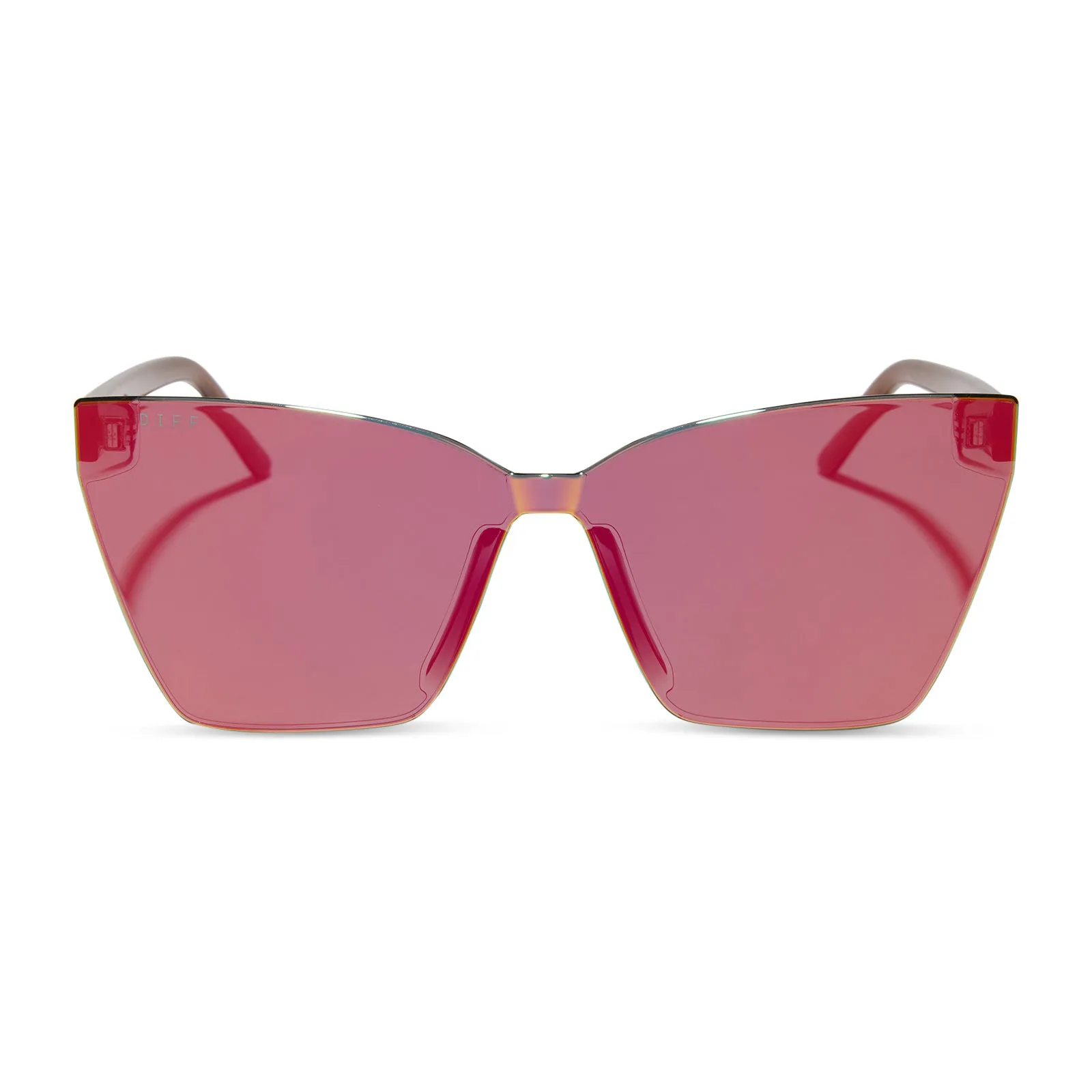 GOLDIE - ANIMAL + RED HOT SUMMER MIRROR SUNGLASSES sold by Diff Eyewear