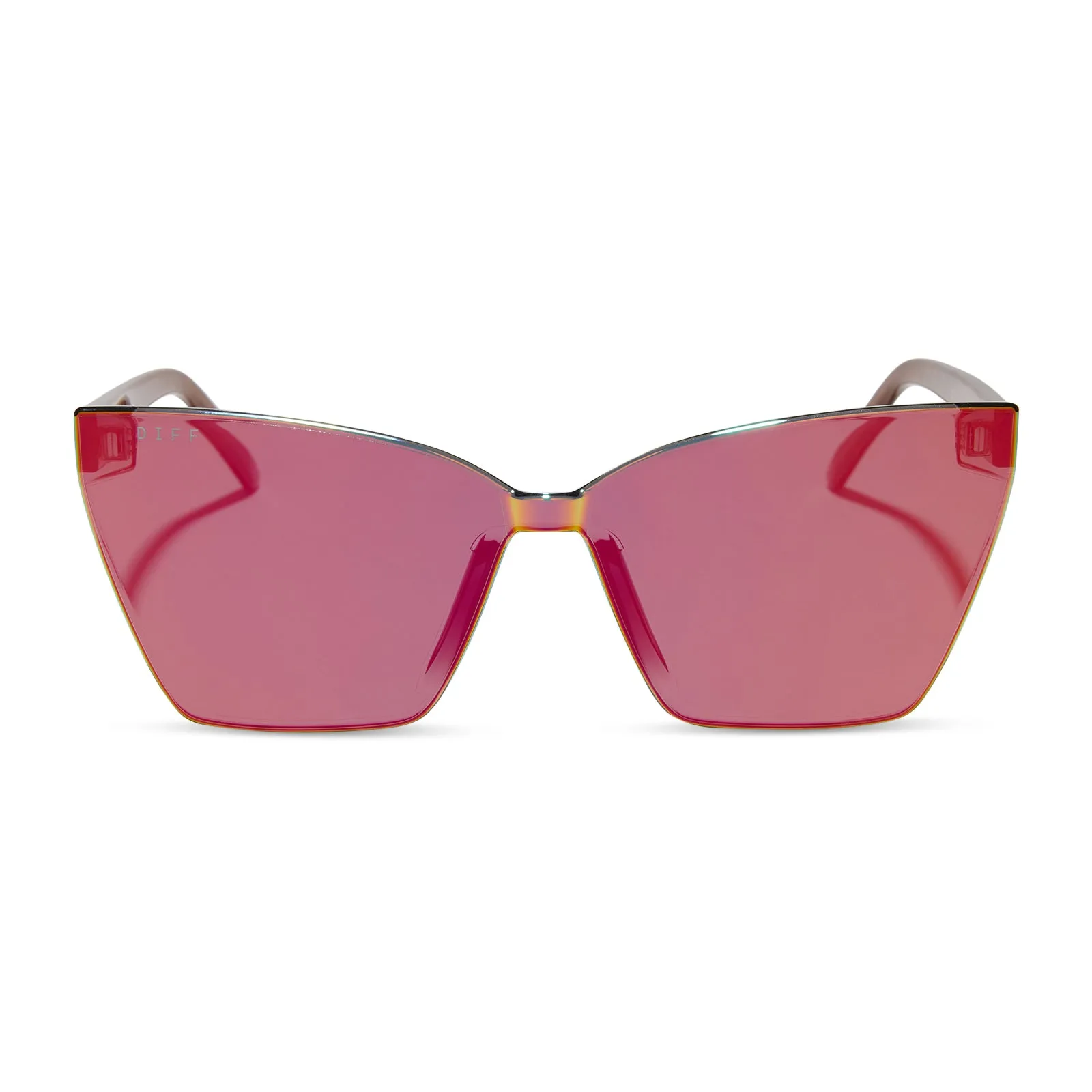 GOLDIE XS - ANIMAL + RED HOT SUMMER MIRROR SUNGLASSES sold by Diff Eyewear