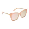BECKY II - PEACH + CHERRY BLOSSOM MIRROR SUNGLASSES sold by Diff Eyewear