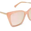 BECKY II - PEACH + CHERRY BLOSSOM MIRROR SUNGLASSES sold by Diff Eyewear