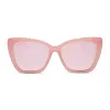 BECKY II - PEACH + CHERRY BLOSSOM MIRROR SUNGLASSES sold by Diff Eyewear
