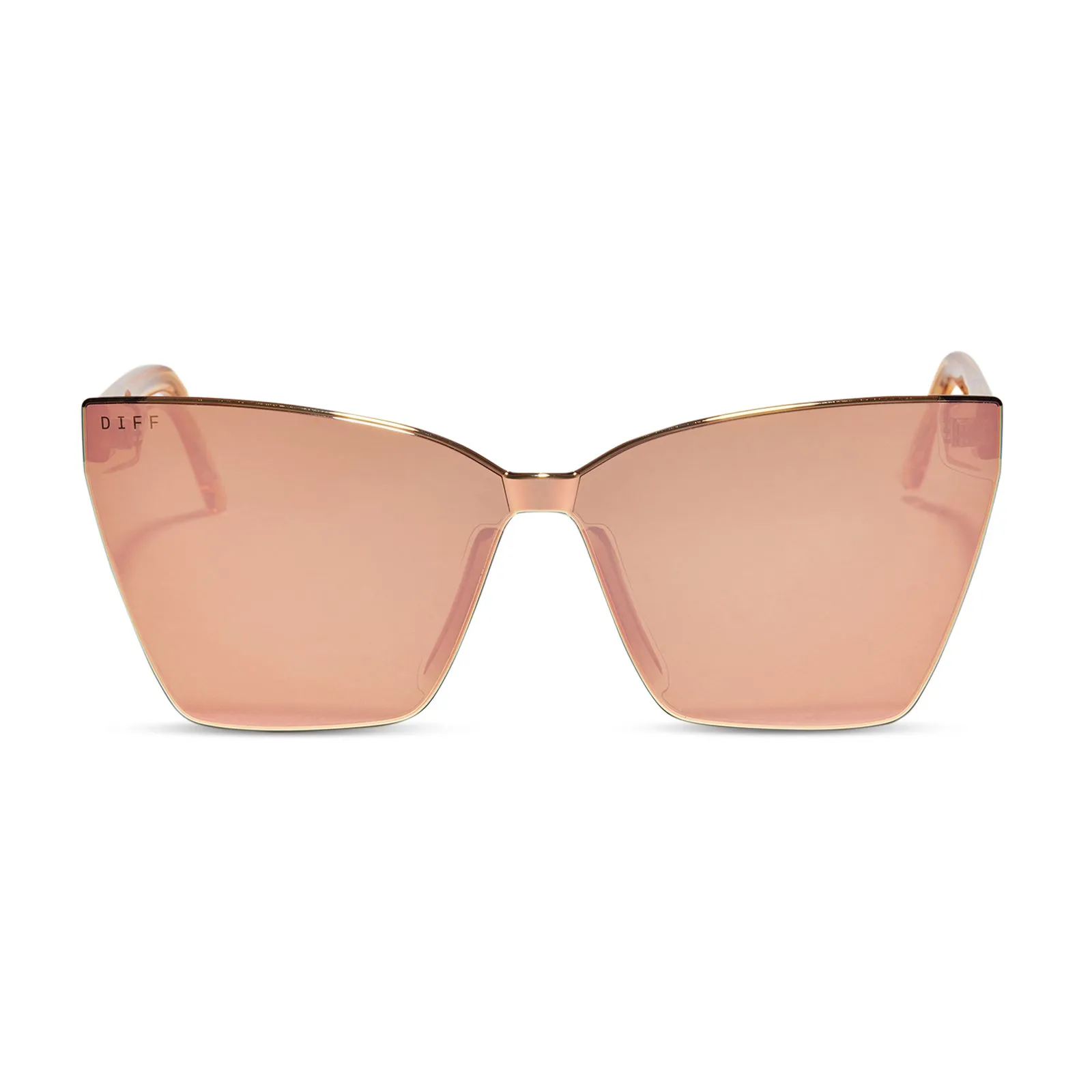 GOLDIE - APRICOT CRYSTAL + PEACH MIRROR SUNGLASSES sold by Diff Eyewear