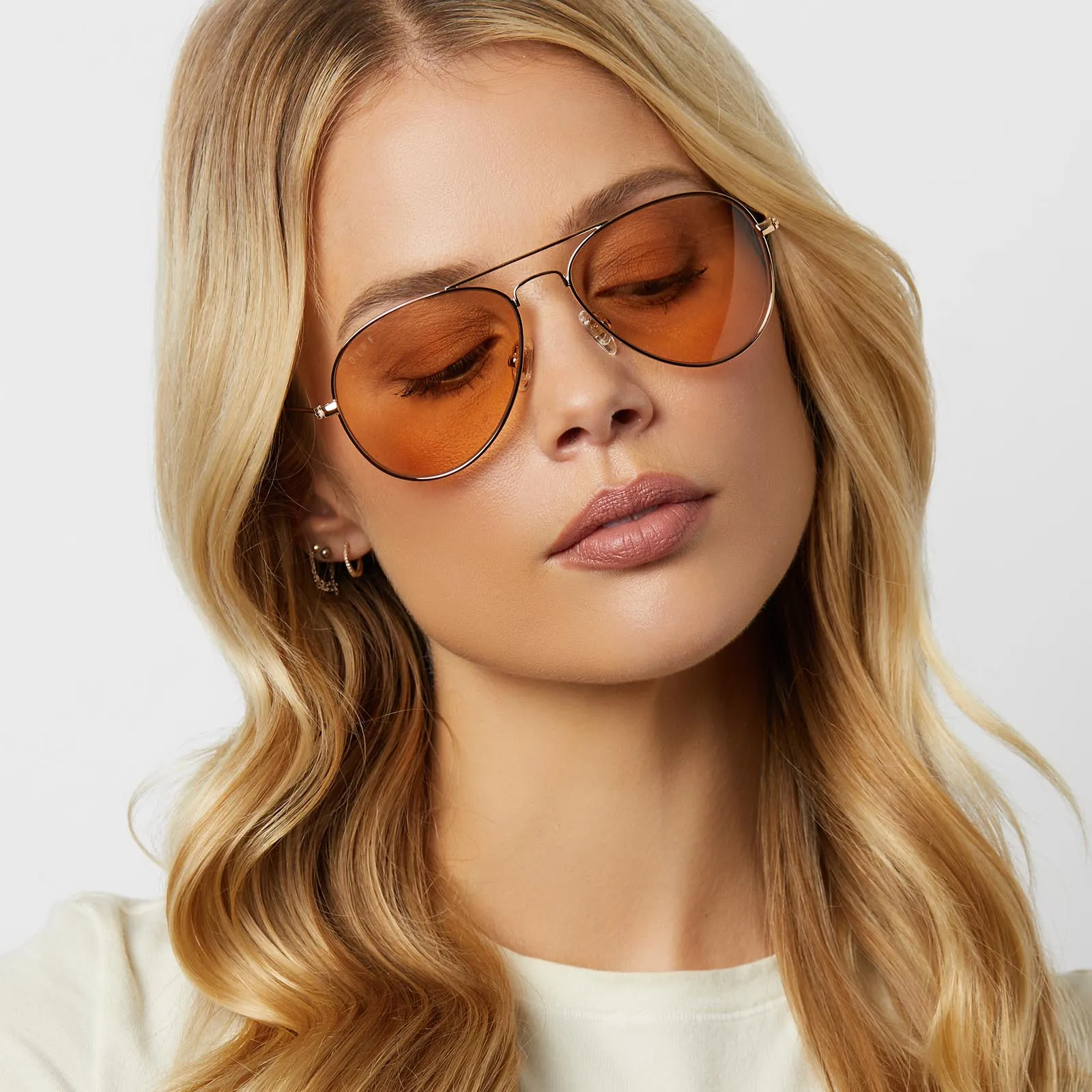 CRUZ XS - GOLD + HONEY CRYSTAL SUNGLASSES sold by Diff Eyewear product image thumbnail 5