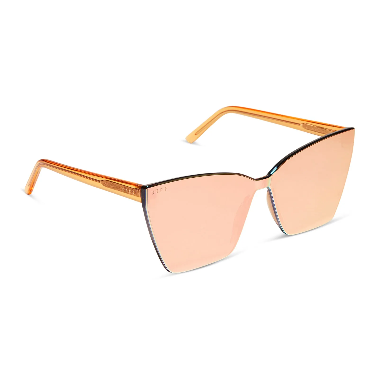 GOLDIE - APRICOT CRYSTAL + PEACH MIRROR SUNGLASSES sold by Diff Eyewear product image thumbnail 2