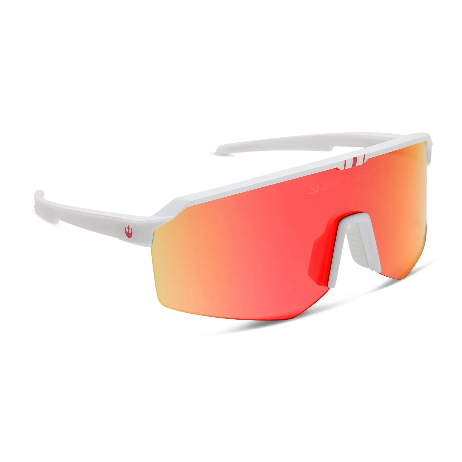 LUKE X-WING™ 2.0 - GALACTIC WHITE + RED ORANGE FIRE MIRROR + POLARIZED SUNGLASSES sold by Diff Eyewear product image thumbnail 2