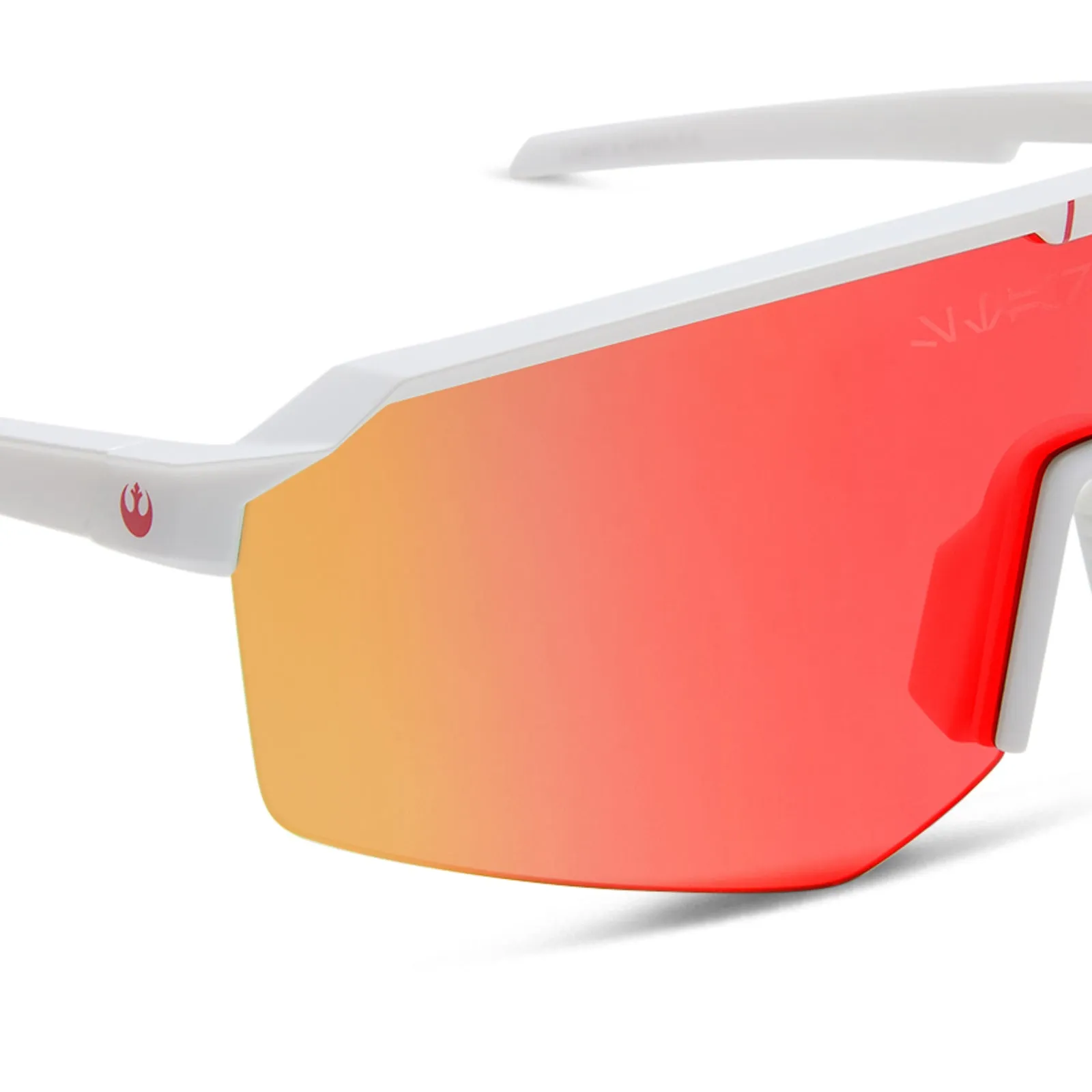 LUKE X-WING™ 2.0 - GALACTIC WHITE + RED ORANGE FIRE MIRROR + POLARIZED SUNGLASSES sold by Diff Eyewear product image thumbnail 4