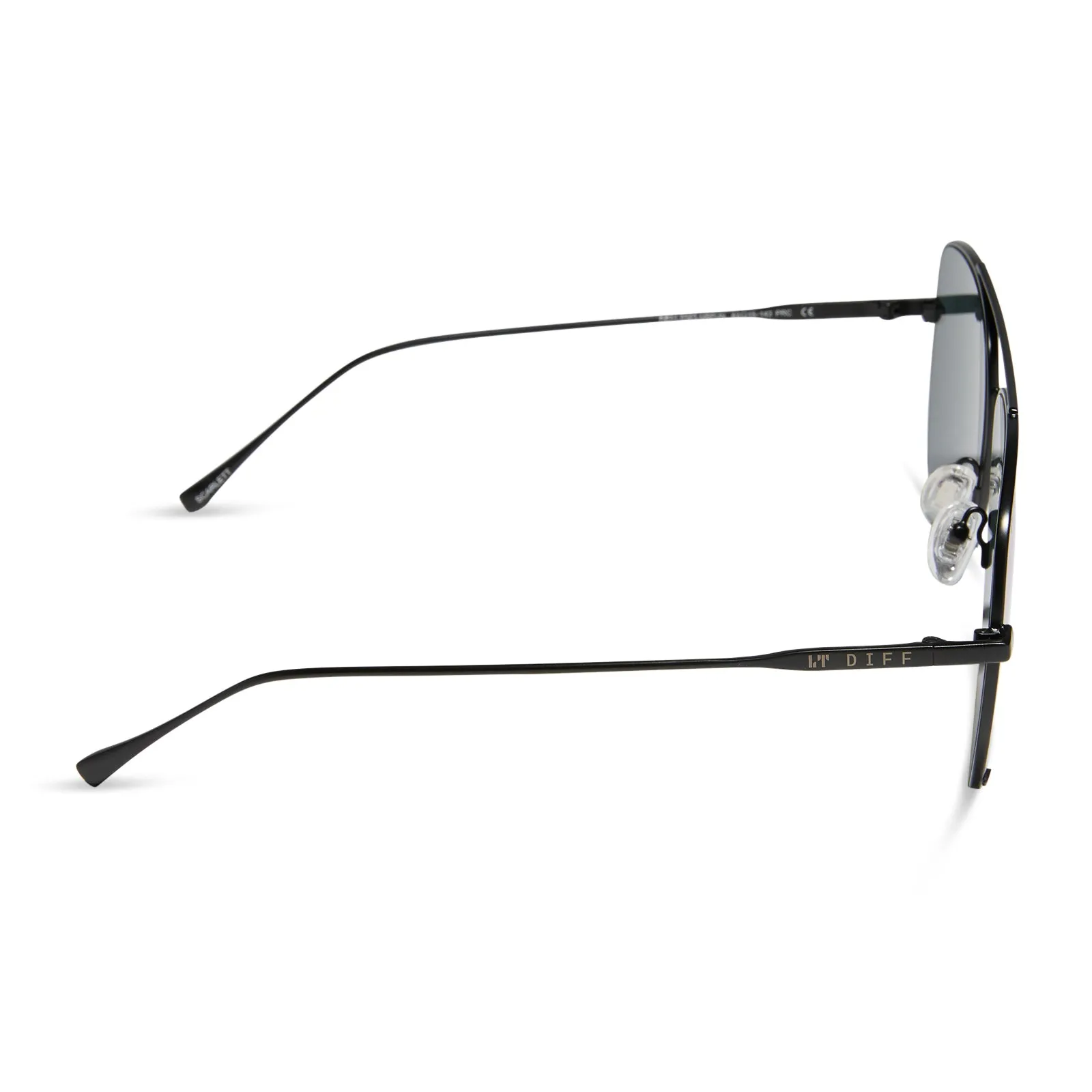 SCARLETT - MATTE BLACK + PURPLE MIRROR SUNGLASSES sold by Diff Eyewear product image thumbnail 3