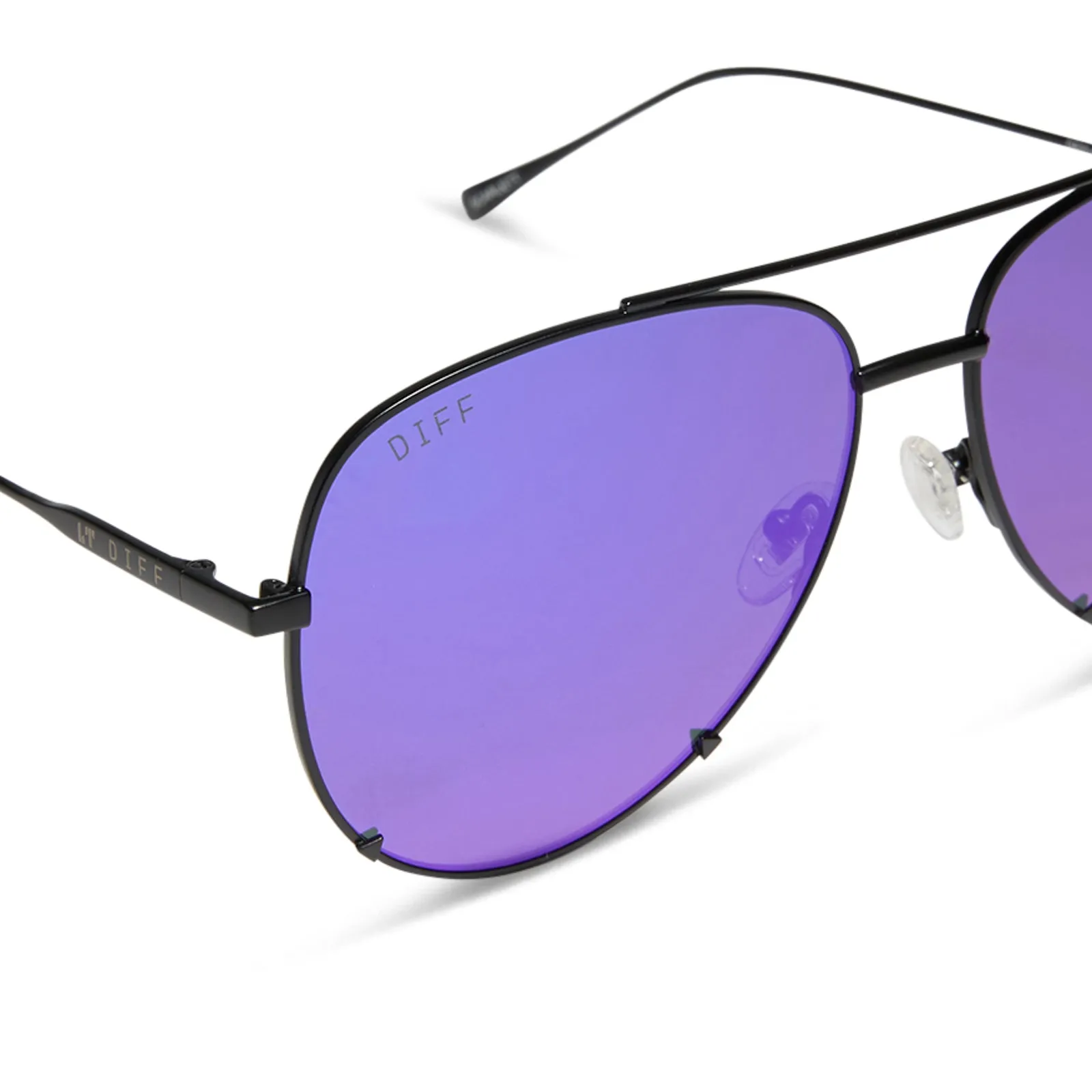 SCARLETT - MATTE BLACK + PURPLE MIRROR SUNGLASSES sold by Diff Eyewear product image thumbnail 4