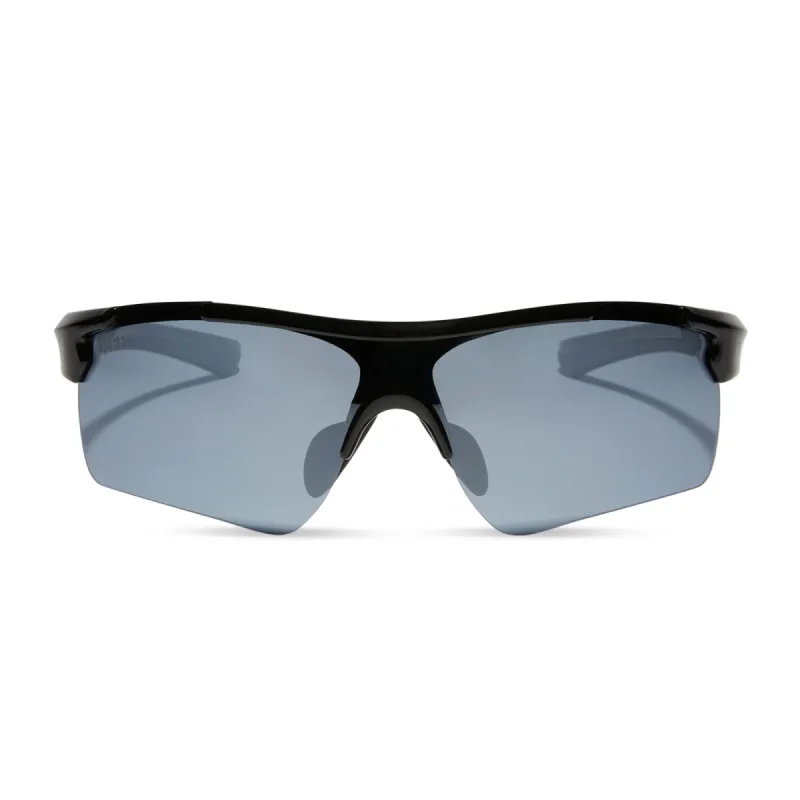 BLITZ - BLACK + SILVER MIRROR + POLARIZED SUNGLASSES sold by Diff Eyewear
