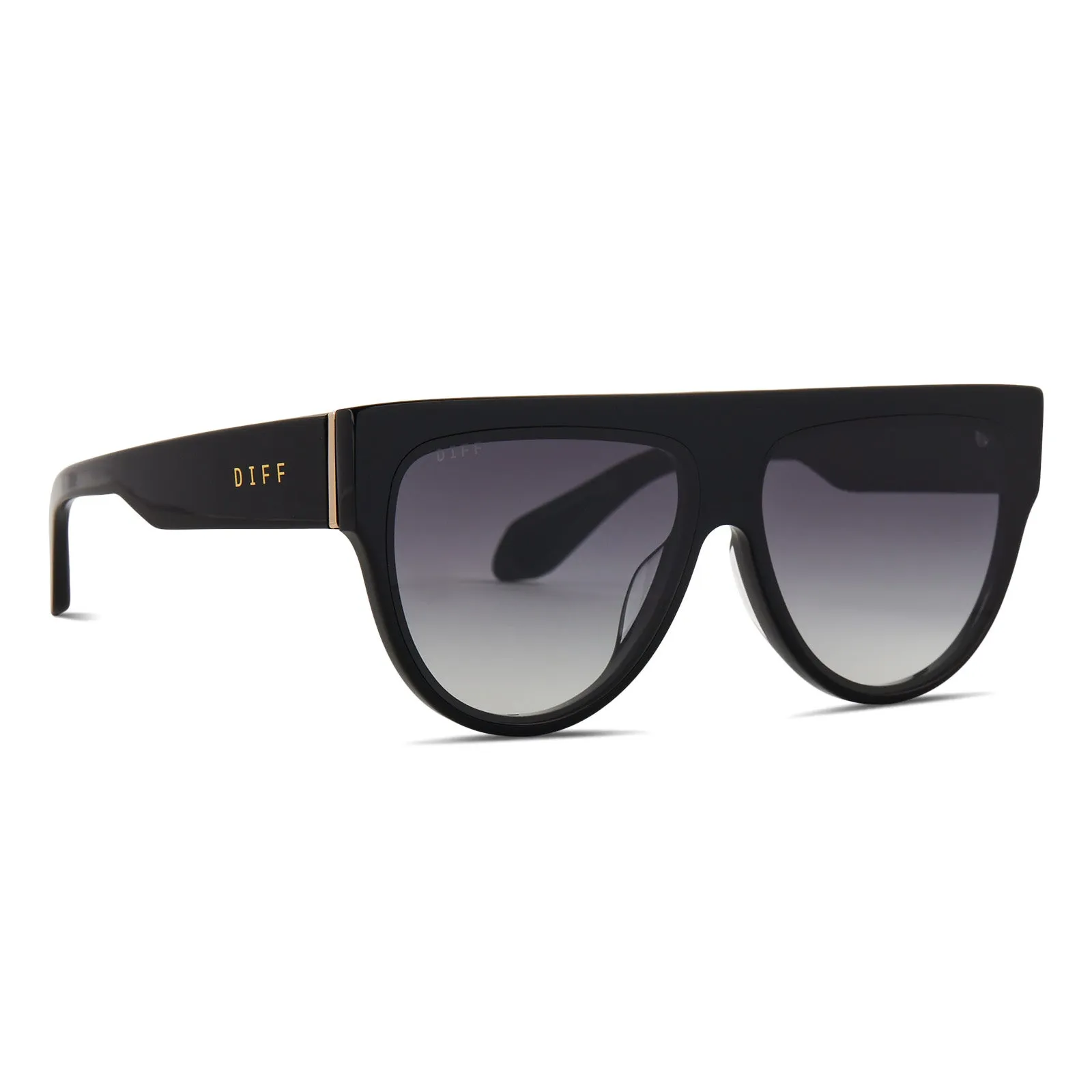 GEORGIE - BLACK + GREY GRADIENT SUNGLASSES sold by Diff Eyewear product image thumbnail 2