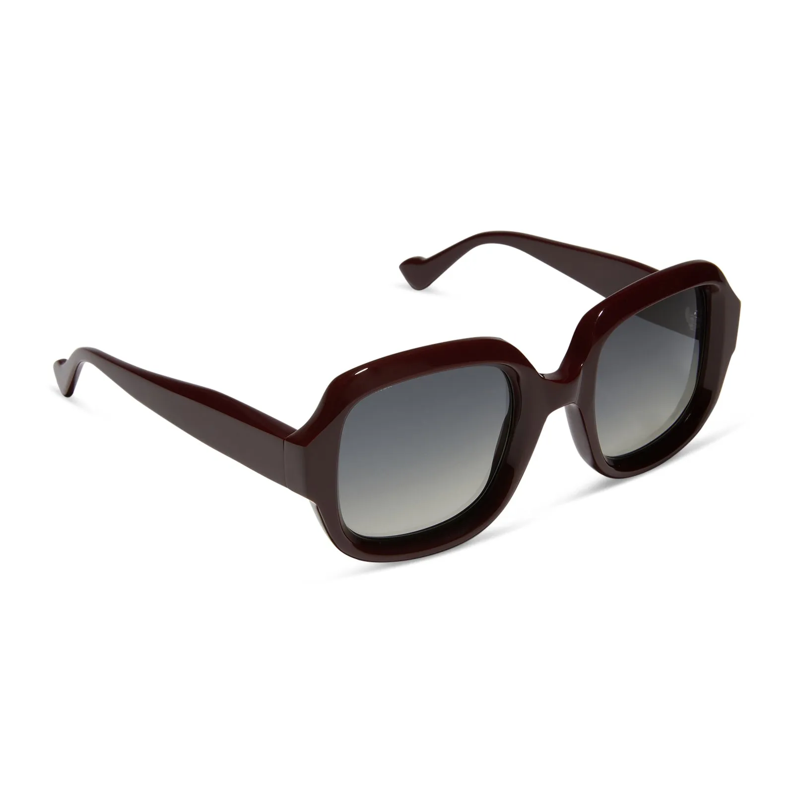 GISELE - BORDEAUX + GREY GRADIENT + POLARIZED SUNGLASSES sold by Diff Eyewear