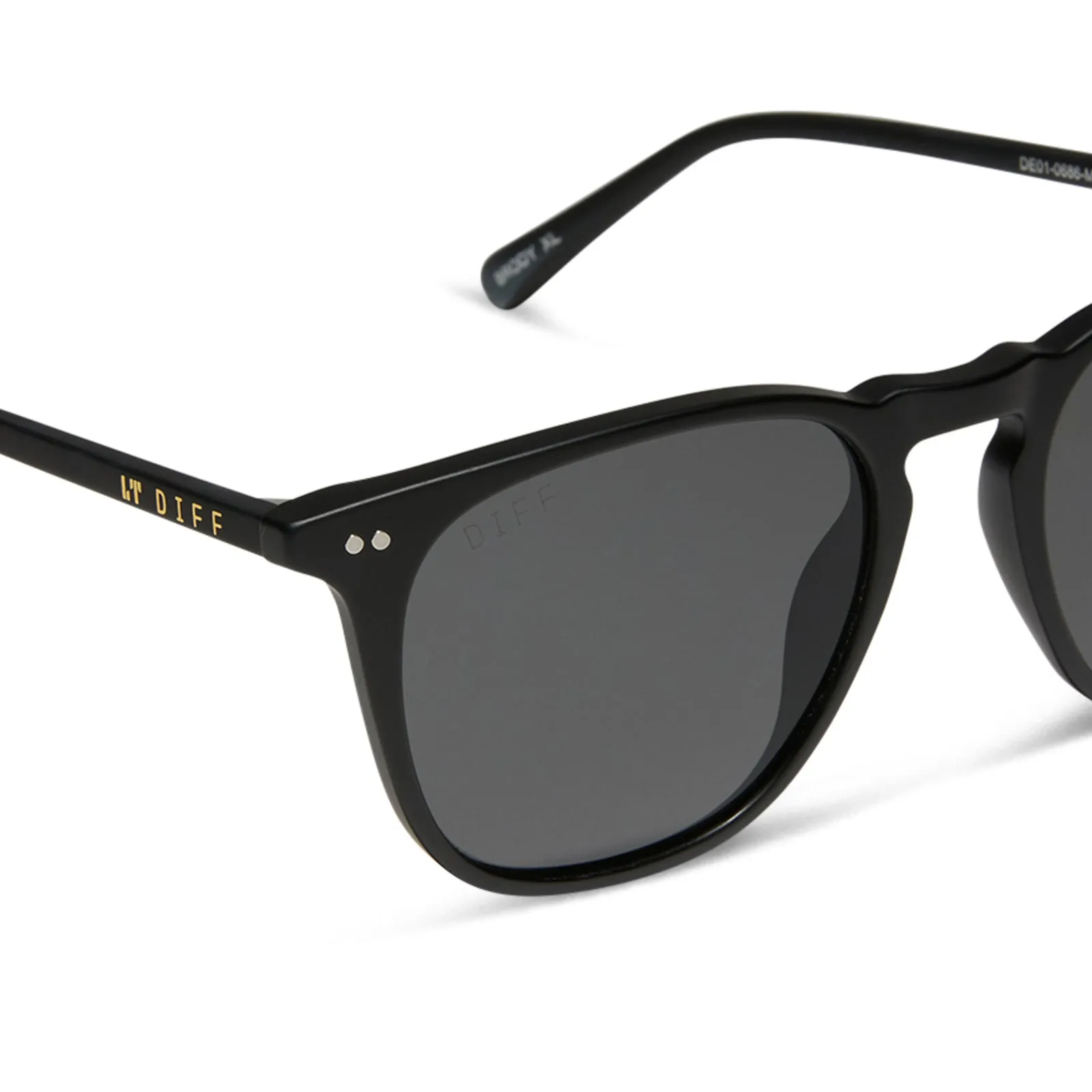 BRODY XL - MATTE BLACK + GREY SUNGLASSES sold by Diff Eyewear product image thumbnail 4