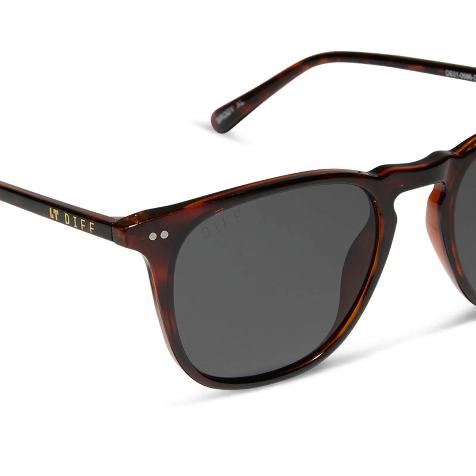 BRODY XL - DARK TORTOISE + GREY SUNGLASSES sold by Diff Eyewear product image thumbnail 4