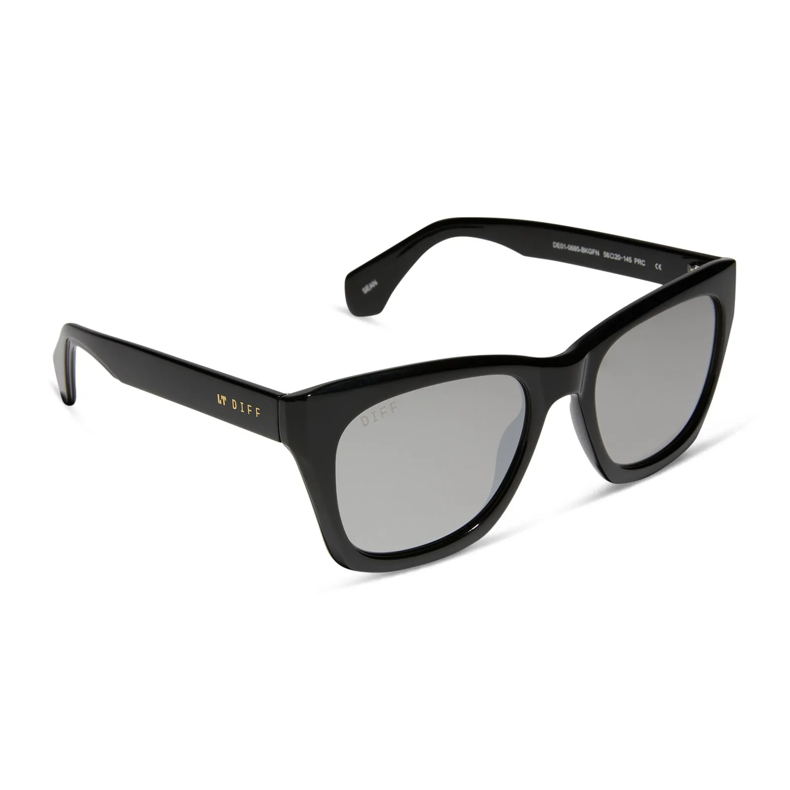 SEAN - BLACK + GREY MIRROR SUNGLASSES sold by Diff Eyewear product image thumbnail 2