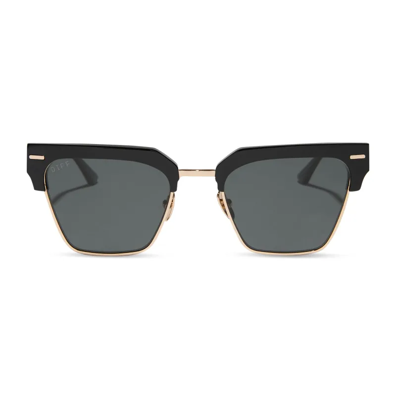 CAPRI - BLACK + GREY + POLARIZED SUNGLASSES sold by Diff Eyewear