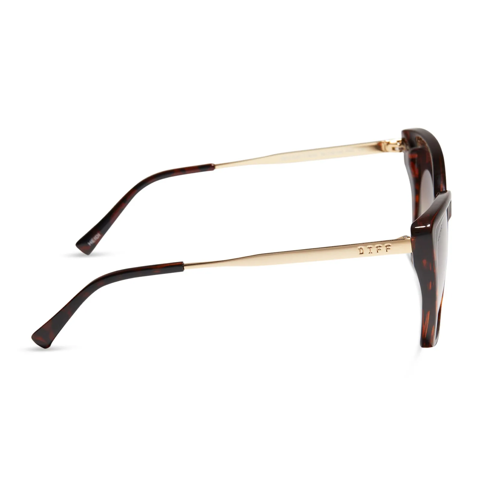 HEIDI - BLACK BROWN TORTOISE + BROWN GRADIENT SHARP SUNGLASSES sold by Diff Eyewear product image thumbnail 3