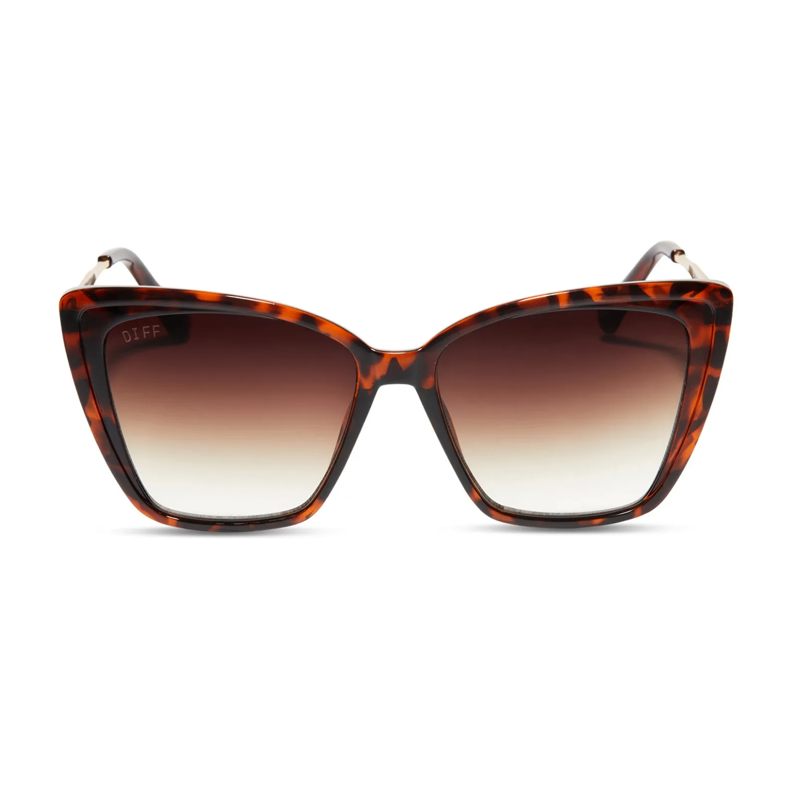 HEIDI - BLACK BROWN TORTOISE + BROWN GRADIENT SHARP SUNGLASSES sold by Diff Eyewear