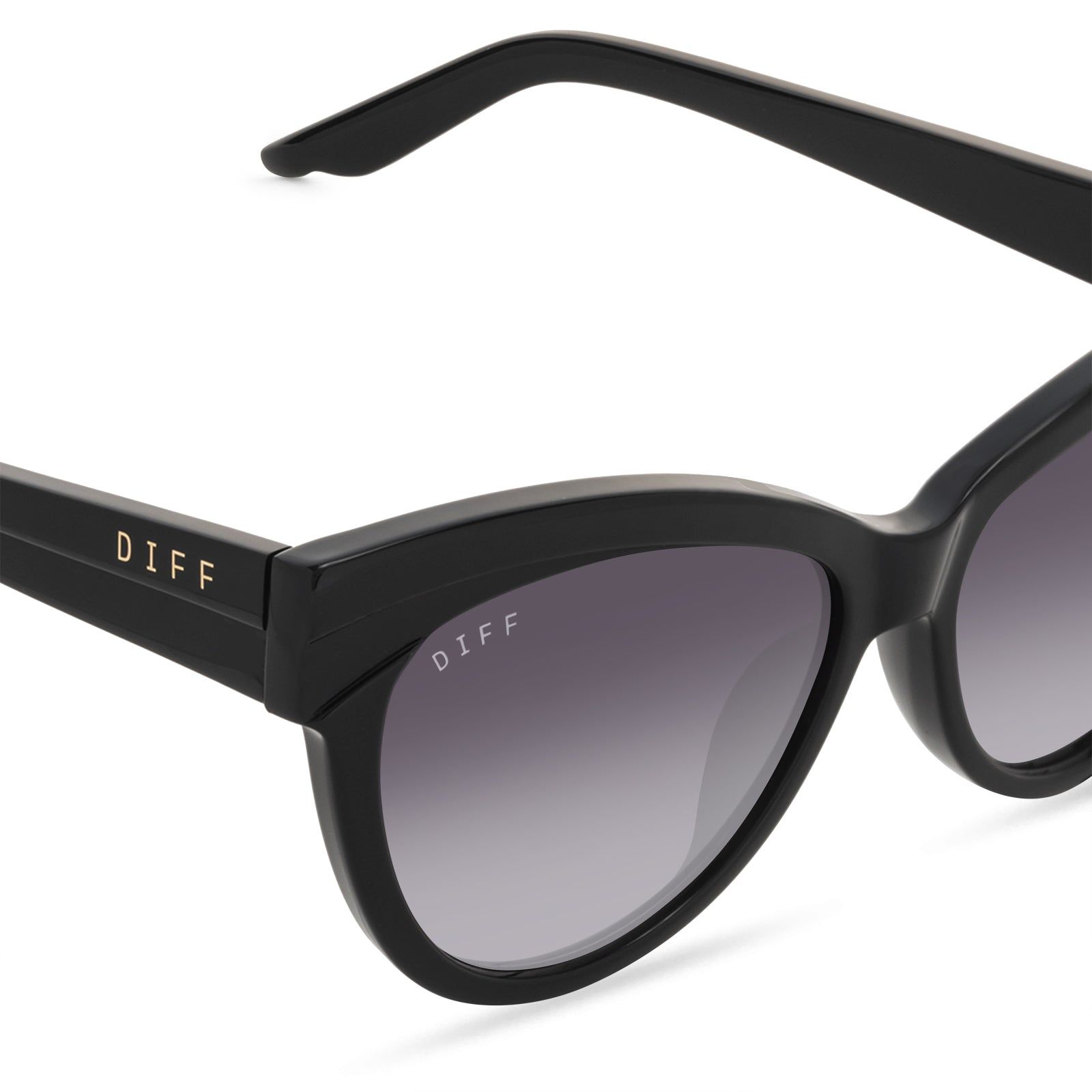 MARILYN - BLACK + GREY GRADIENT SUNGLASSES sold by Diff Eyewear product image thumbnail 3