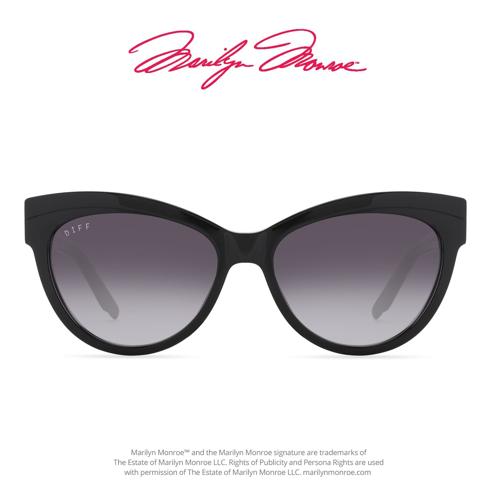 MARILYN - BLACK + GREY GRADIENT SUNGLASSES sold by Diff Eyewear