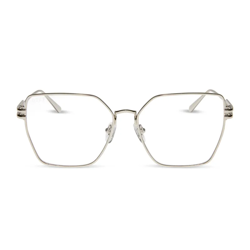 BONNIE - SILVER + PRESCRIPTION GLASSES sold by Diff Eyewear