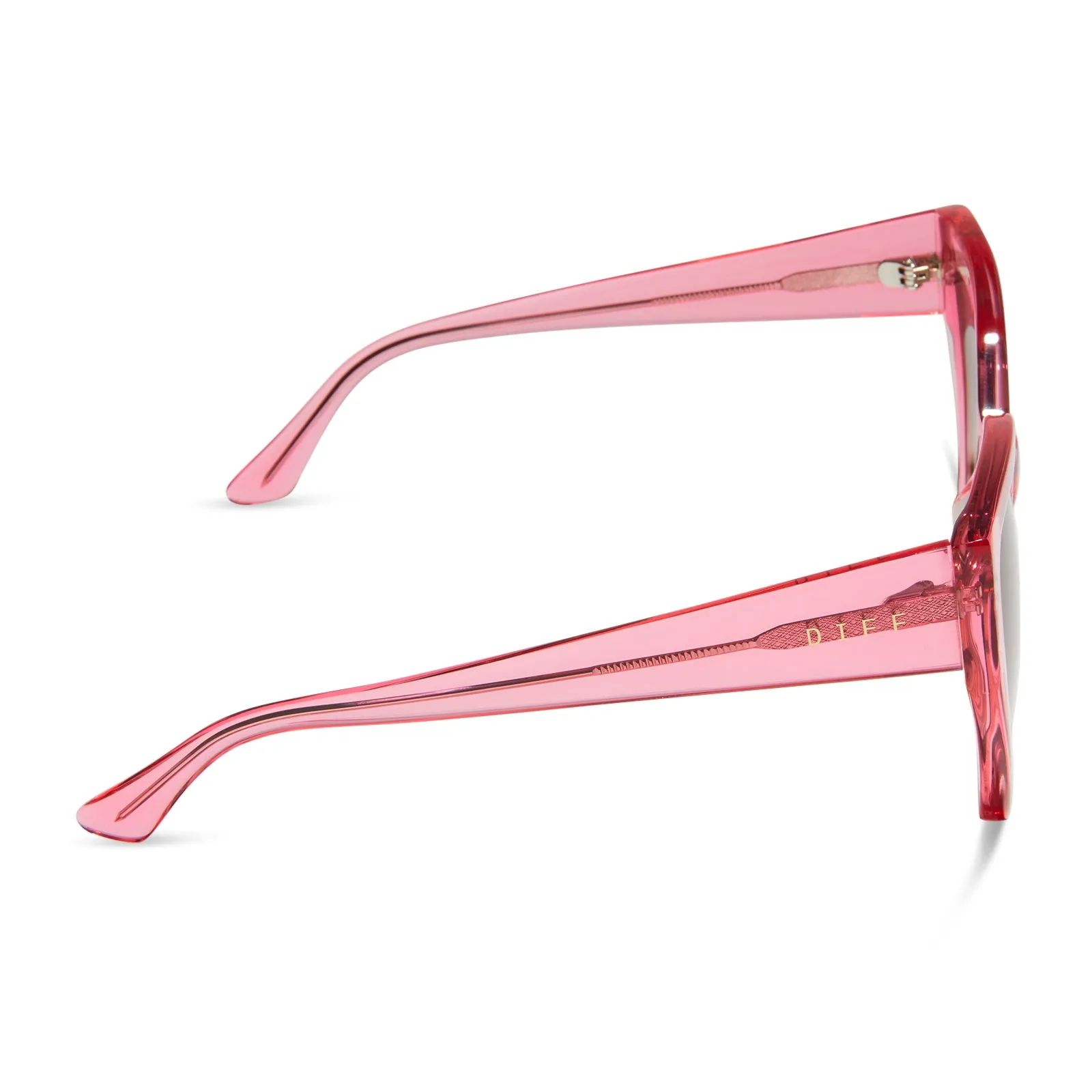 BLAIRE - CANDY PINK CRYSTAL + BROWN GRADIENT SUNGLASSES sold by Diff Eyewear product image thumbnail 3