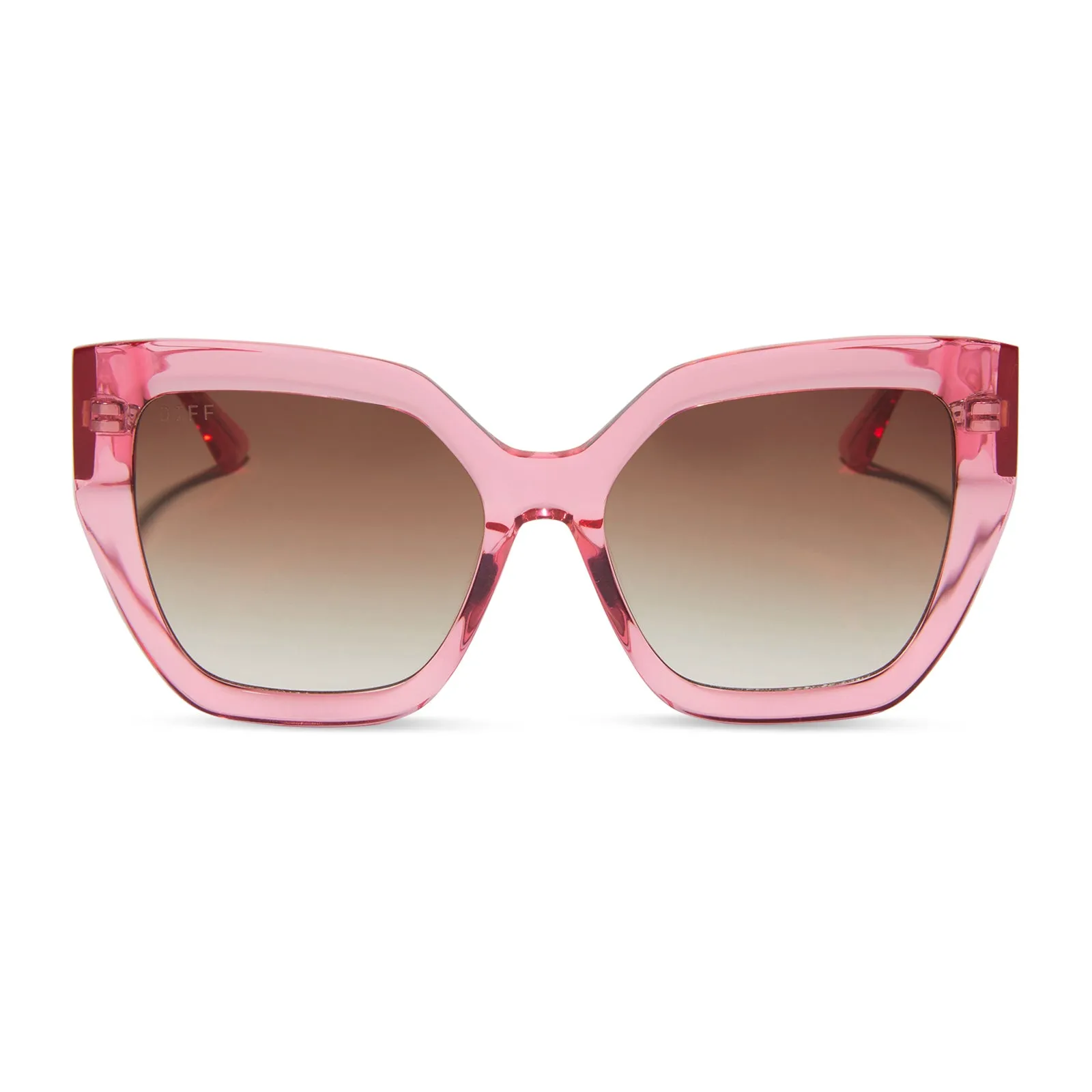 BLAIRE - CANDY PINK CRYSTAL + BROWN GRADIENT SUNGLASSES sold by Diff Eyewear