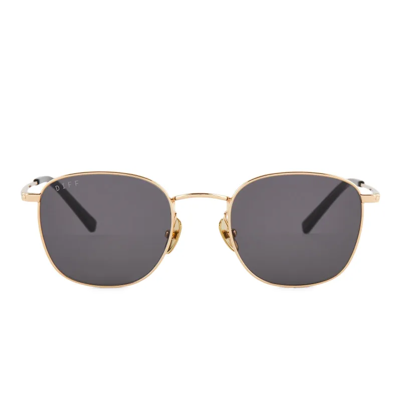 AXEL - GOLD + GREY SUNGLASSES made by Diff Eyewear