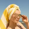 DASH SHIELD - GOLD + TAUPE MIRROR SUNGLASSES sold by Diff Eyewear