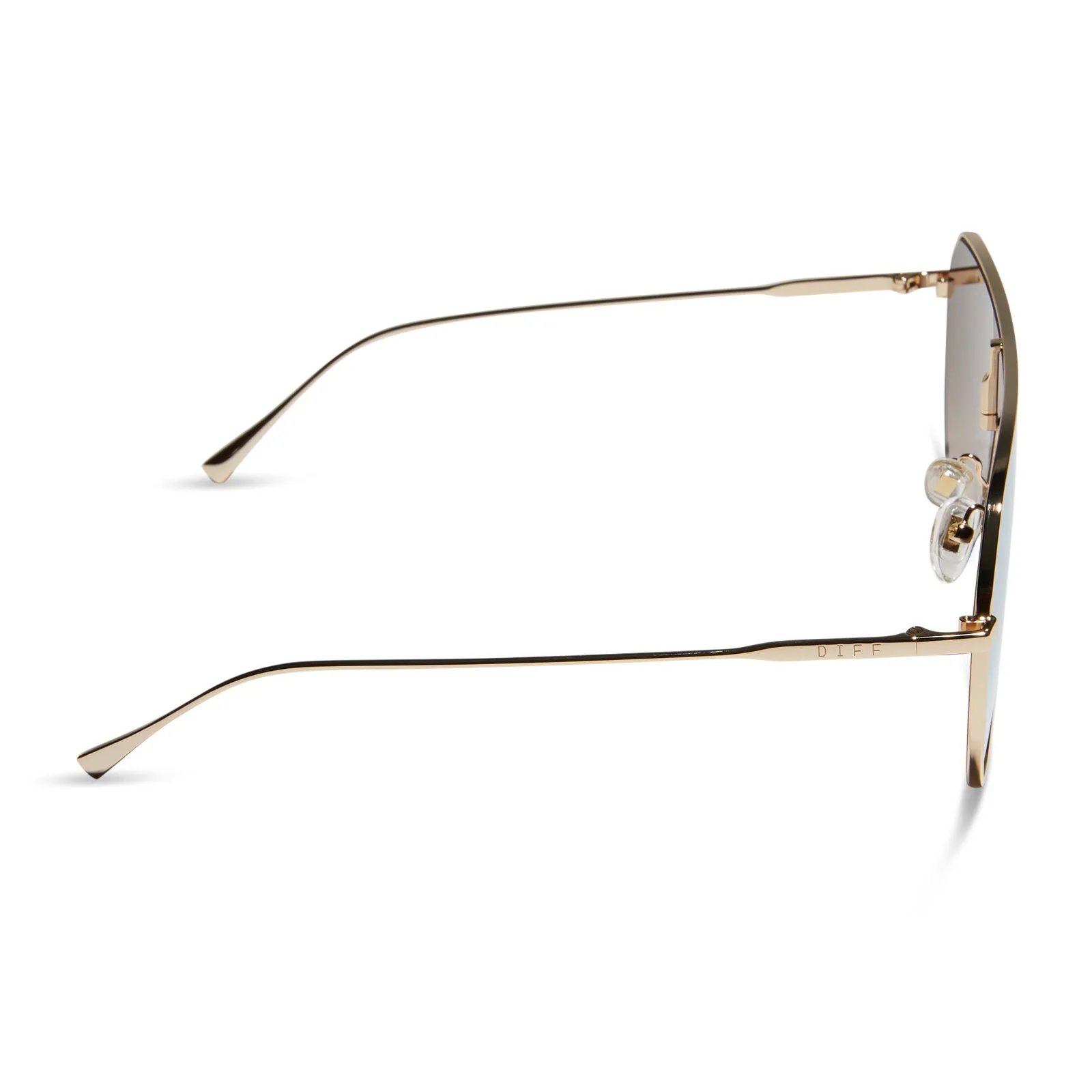 DASH SHIELD - GOLD + TAUPE MIRROR SUNGLASSES sold by Diff Eyewear product image thumbnail 3
