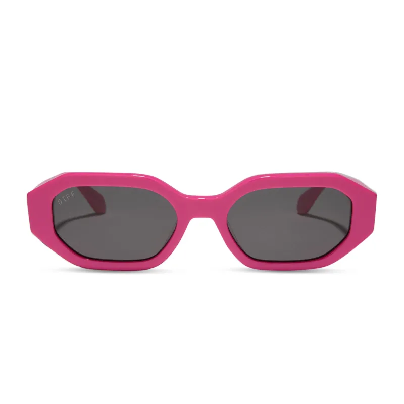 ALLEGRA - BRIGHT PINK + GREY SUNGLASSES sold by Diff Eyewear