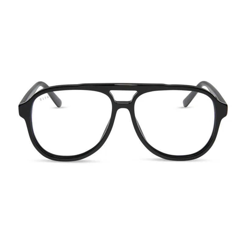 TRISTAN - BLACK + PRESCRIPTION GLASSES sold by Diff Eyewear